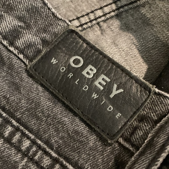 OBEY Graphic Print Black Jeans - Picture 10 of 13